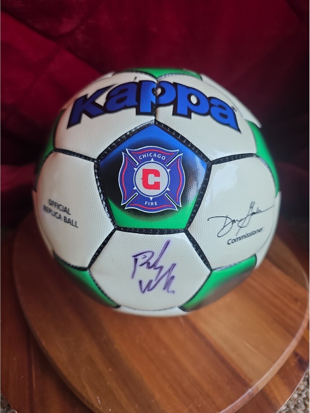 2002 Kappa Chicago Fire MLS Team Signed Soccer Ball Autographed 11 Signatures